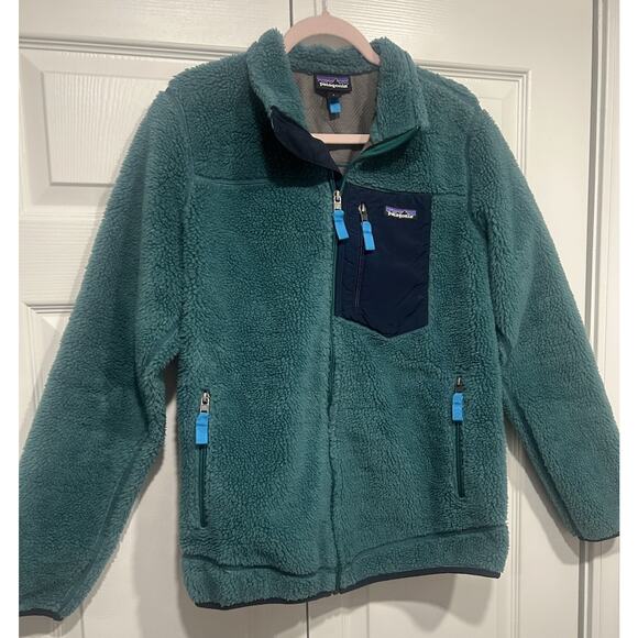 Patagonia Classic Retro-X Deep Pile Fleece Jacket Green Size L - Picture 1 of 16